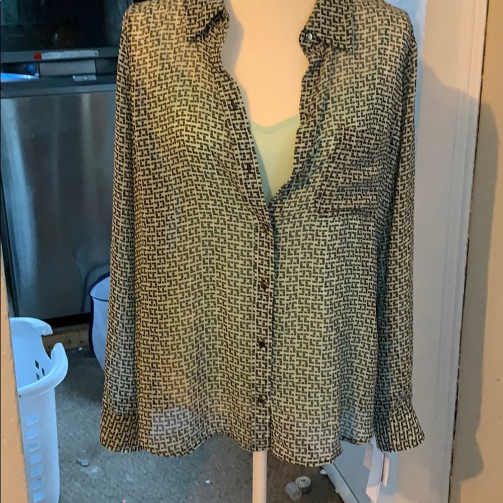 Liz Claiborne long-sleeved blouse with camisole